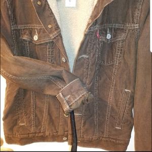 Levi's sherpa corduroy brown jacket, NWOT